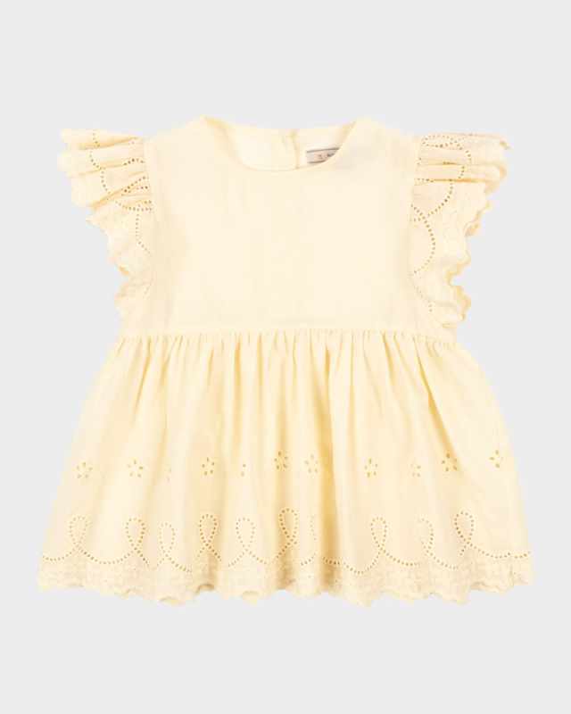 Girl's Posey Embroidered Ruffle Top, Size 18M-10